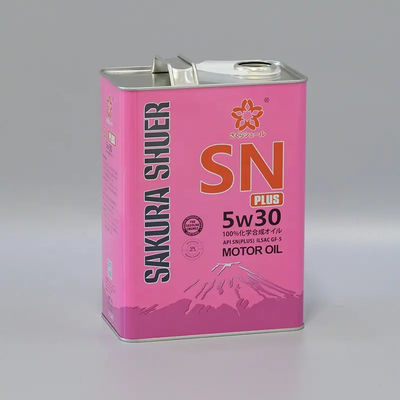 स्क्वायर 4L एफ स्टाइल मोटर टिन तेल इंजन तेल के लिए स्पूट के साथ ओब्लॉन्ग कैन